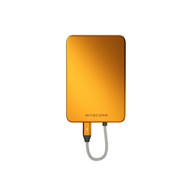 Nitecore POCKET 5 powerbank 5000mAh med magnet og indbygget USB-C kabel, orange