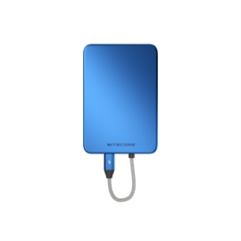 Nitecore POCKET 5 Powerbank 5000mAh magnetisk med indbygget USB-C-kabel, blå
