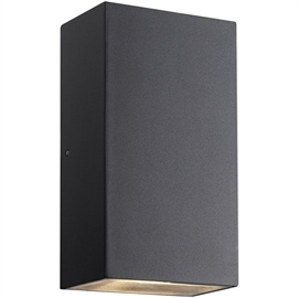 Nordlux Rold Flat udendørs væglampe med up- og downlight og integreret LED, sort