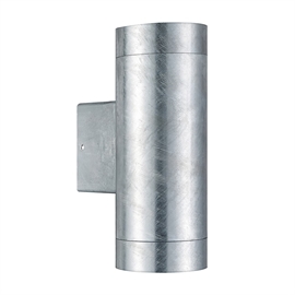 Nordlux Tin Maxi udendørs væglampe med up/downlight, IP54, galvaniseret stål
