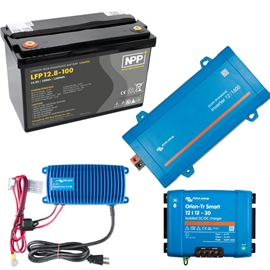 Victron 100Ah Lithium pakkesæt med 1600W Inverter