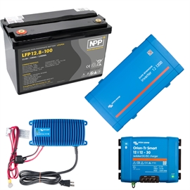 Victron 100Ah Lithium pakkeløsning med 1200W inverter