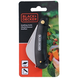 Black+Decker podekniv – foldbar havekniv i rustfrit stål, sort