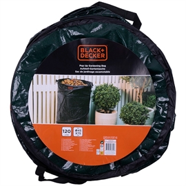 Black+Decker foldbar haveaffaldssæk – 120 liter, grøn