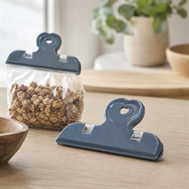 Poseclips 2 stk. – 11 cm lukkeklemmer, hvid og blå (assorteret)