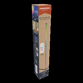 Grundig LED hjørnelampe 140 cm - RGB gulvlampe, sort