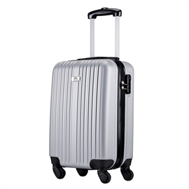 Slazenger hardcase kuffert 35L med 4 hjul (håndbagage), sølv