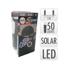 Solar Lyskæde 50 LED,  Hvid