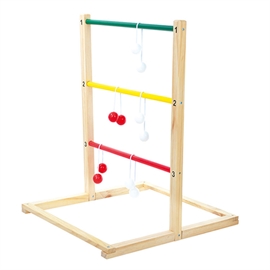 Stigegolf i Træ (H: 75 cm) Udendørs Havespil med Kugler