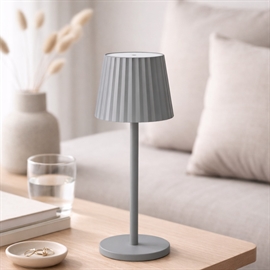 Trådløs bordlampe med touch og dæmper, H: 27 cm, grå