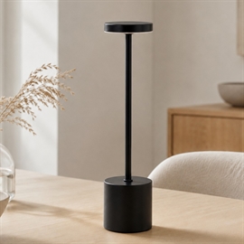 Trådløs bordlampe med touch og dæmper 34 cm, sort