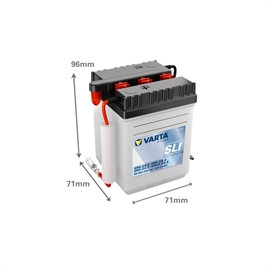 Varta 004 014 001 MC batteri 6 volt 4Ah (+pol til venstre)